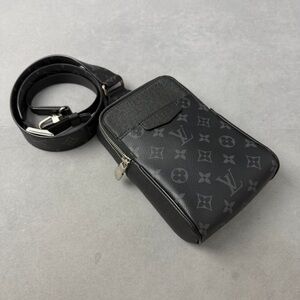 Authentic Louis Vuitton Monogram Eclipse Black Crossbody Belt Bag